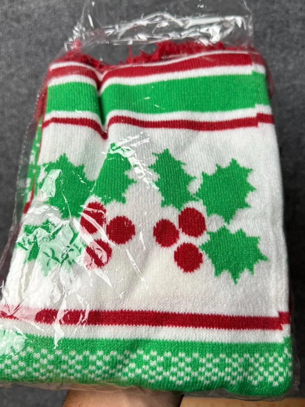 Men Run For A Claus 5K 1 Mile Christmas Knit Scarf Soft Flexible Fabric Holiday
